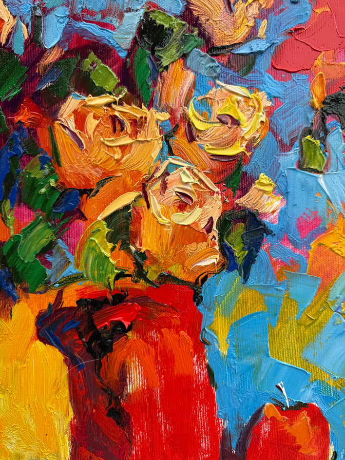 Autumn Roses by Oleksiy Ivanyuk |  Closeup View of Artwork 