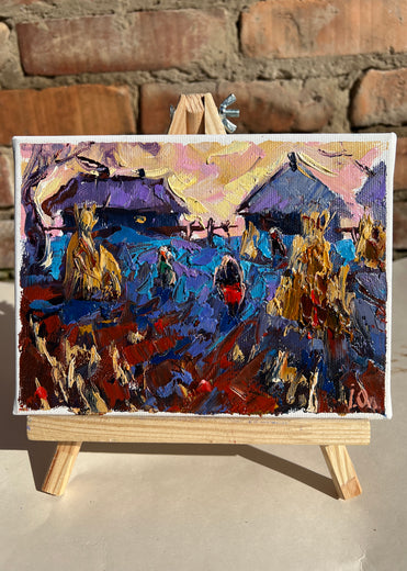 Autumn Vegetable Gardens by Oleksiy Ivanyuk |  Context View of Artwork 