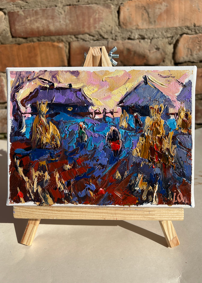 Autumn Vegetable Gardens by Oleksiy Ivanyuk |  Context View of Artwork 