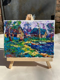 Original art for sale at UGallery.com | Cold Evening by Oleksiy Ivanyuk | $575 | oil painting | 5.9' h x 7.87' w | thumbnail 3