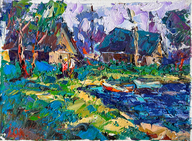 oil painting by Oleksiy Ivanyuk titled Cold Evening