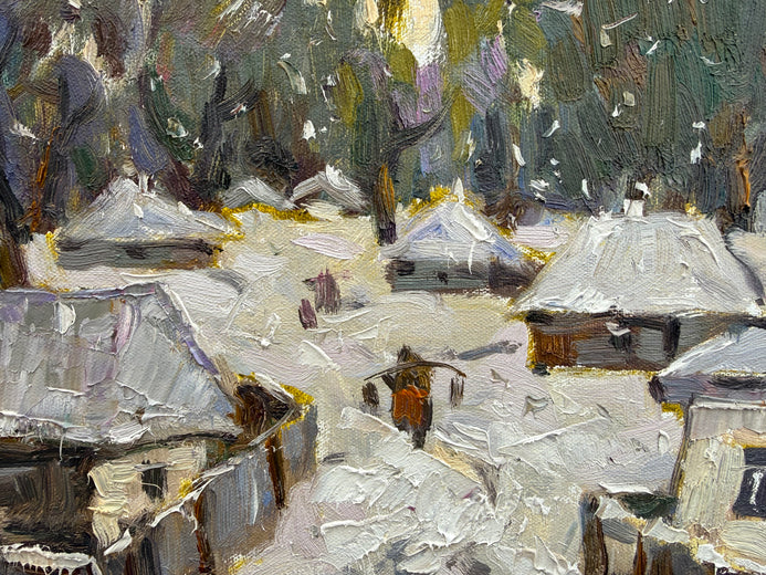 Covered with Snow by Oleksiy Ivanyuk |   Closeup View of Artwork 