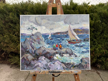 Original art for sale at UGallery.com | Element by Oleksiy Ivanyuk | $900 | oil painting | 15.75' h x 19.68' w | thumbnail 3