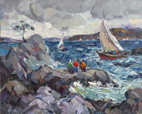 Original art for sale at UGallery.com | Element by Oleksiy Ivanyuk | $900 | oil painting | 15.75' h x 19.68' w | thumbnail 1