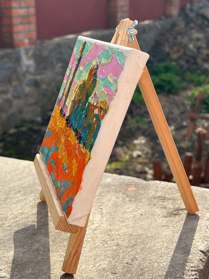 Golden Wheat Field by Oleksiy Ivanyuk |  Side View of Artwork 