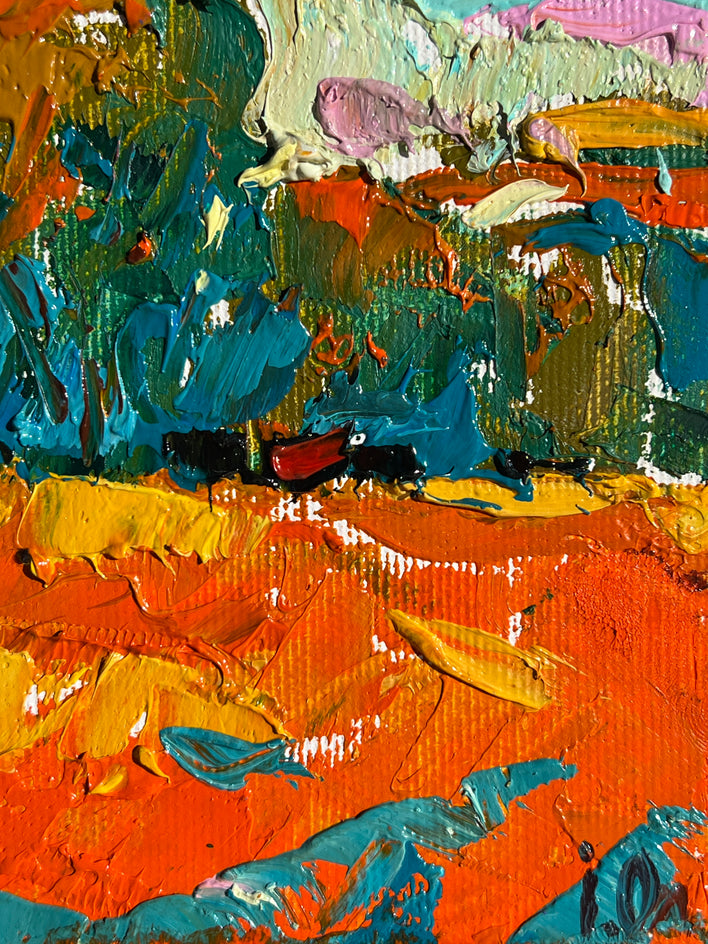 Golden Wheat Field by Oleksiy Ivanyuk |  Closeup View of Artwork 