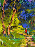 Original art for sale at UGallery.com | In the Shady Alley by Oleksiy Ivanyuk | $575 | oil painting | 7.87' h x 5.9' w | thumbnail 4