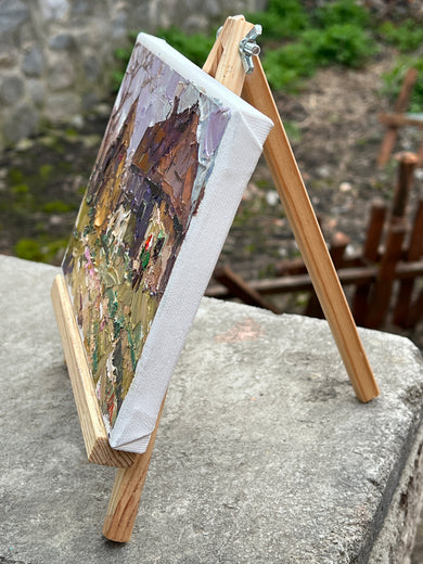 In the Yard by Oleksiy Ivanyuk |  Side View of Artwork 