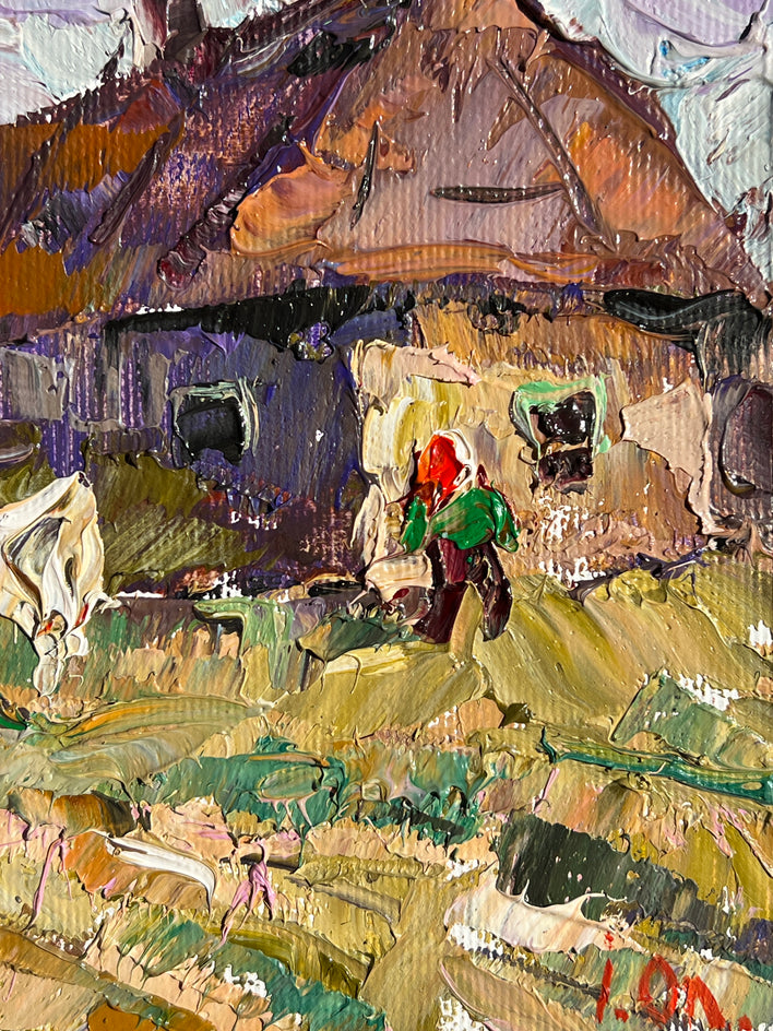 In the Yard by Oleksiy Ivanyuk |  Closeup View of Artwork 