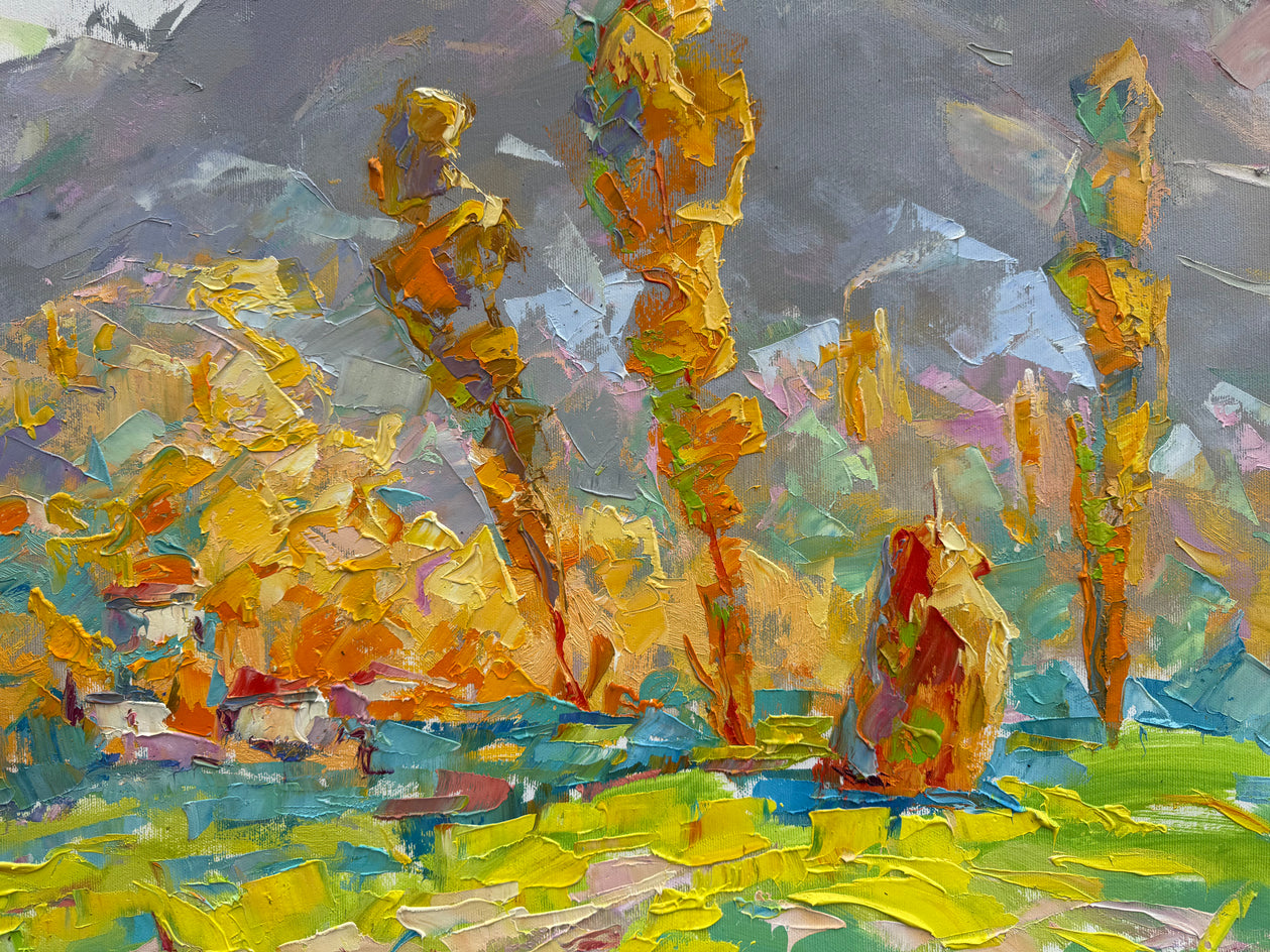 Morning in the Carpathians by Oleksiy Ivanyuk |  Closeup View of Artwork 