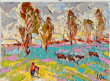 oil painting by Oleksiy Ivanyuk titled Morning