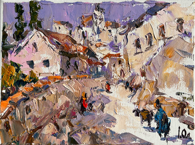 oil painting by Oleksiy Ivanyuk titled Old Town