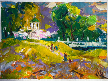 oil painting by Oleksiy Ivanyuk titled Protected Areas