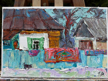 Original art for sale at UGallery.com | Saturday by Oleksiy Ivanyuk | $675 | oil painting | 9.45' h x 13.39' w | thumbnail 3