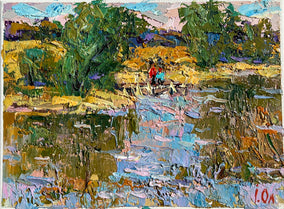 Original art for sale at UGallery.com | Summer Afternoon by Oleksiy Ivanyuk | $575 | oil painting | 5.9' h x 7.87' w