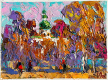 Original art for sale at UGallery.com | Sunday by Oleksiy Ivanyuk | $575 | oil painting | 5.9' h x 7.87' w | thumbnail 1