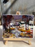 Original art for sale at UGallery.com | Thaw by Oleksiy Ivanyuk | $550 | oil painting | 5.9' h x 7.87' w | thumbnail 3