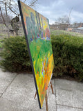 Original art for sale at UGallery.com | Warm Evening. Summer in the Village by Oleksiy Ivanyuk | $3,450 | oil painting | 39.37' h x 43.31' w | thumbnail 2