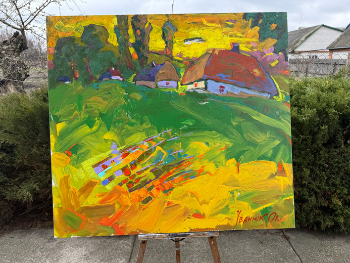 Warm Evening. Summer in the Village by Oleksiy Ivanyuk |  Context View of Artwork 
