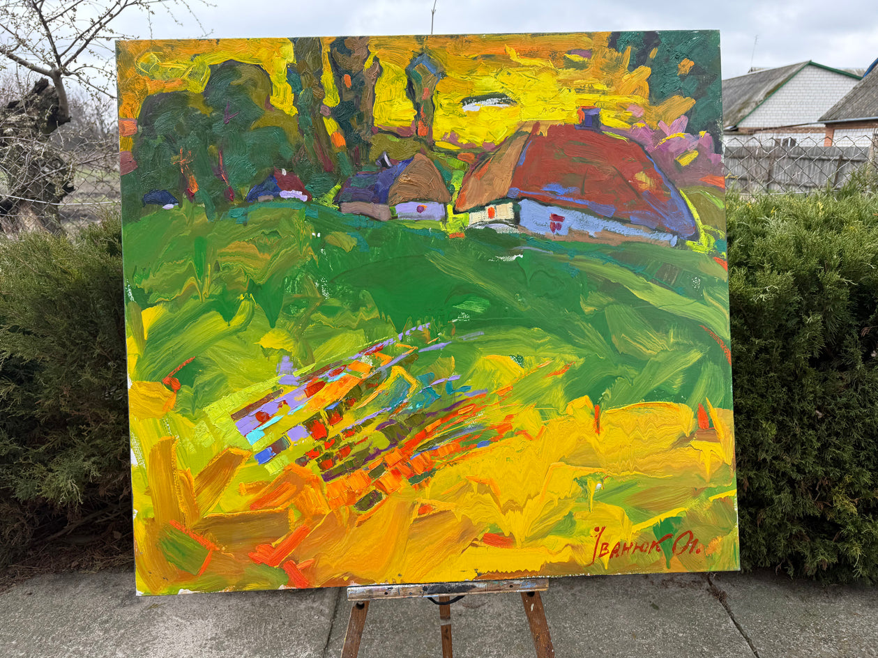 Warm Evening. Summer in the Village by Oleksiy Ivanyuk |  Context View of Artwork 
