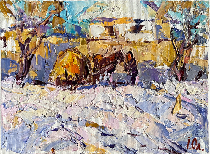 Winter Day in the Village by Oleksiy Ivanyuk |  Artwork Main Image 