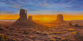 Original art for sale at UGallery.com | Hot by the Sun by Olena Nabilsky | $500 | oil painting | 10' h x 20' w