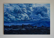 Original art for sale at UGallery.com | Western Dreams by Olena Nabilsky | $2,700 | oil painting | 24' h x 36' w | thumbnail 3