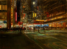 Original art for sale at UGallery.com | 7th Avenue by Onelio Marrero | $1,150 | oil painting | 18' h x 24' w | thumbnail 1