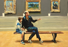 Original art for sale at UGallery.com | A Day of Discovery by Onelio Marrero | $625 | oil painting | 12' h x 12' w | thumbnail 4