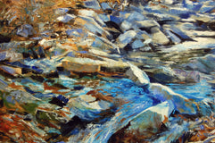 Original art for sale at UGallery.com | A Moraine at Hedden Park by Onelio Marrero | $775 | oil painting | 12' h x 18' w | thumbnail 4