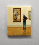 Original art for sale at UGallery.com | Admiring Picasso by Onelio Marrero | $550 | oil painting | 10' h x 8' w | thumbnail 3