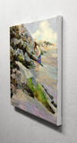 Original art for sale at UGallery.com | Along the Sea Wall by Onelio Marrero | $625 | oil painting | 12' h x 12' w | thumbnail 2