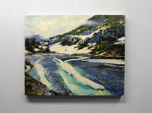 Original art for sale at UGallery.com | Along the White Pass Railway, Skagway by Onelio Marrero | $1,025 | oil painting | 16' h x 20' w | thumbnail 3