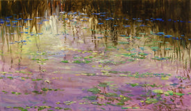 Original art for sale at UGallery.com | As Evening Descends by Onelio Marrero | $950 | oil painting | 14' h x 24' w | thumbnail 1