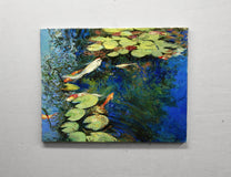Original art for sale at UGallery.com | August Koi by Onelio Marrero | $925 | oil painting | 14' h x 18' w | thumbnail 3