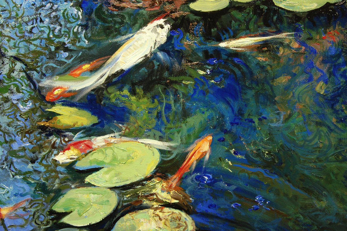 August Koi by Onelio Marrero |  Closeup View of Artwork 