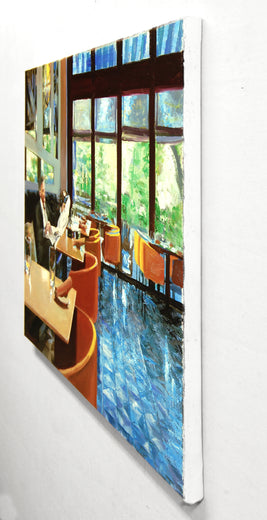 Bistro du Midi by Onelio Marrero |  Side View of Artwork 