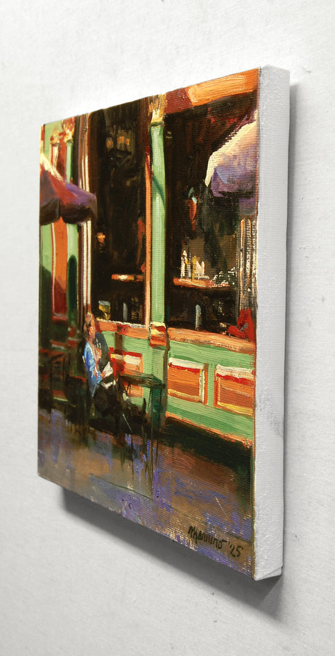 Bistro on South Street by Onelio Marrero |  Side View of Artwork 