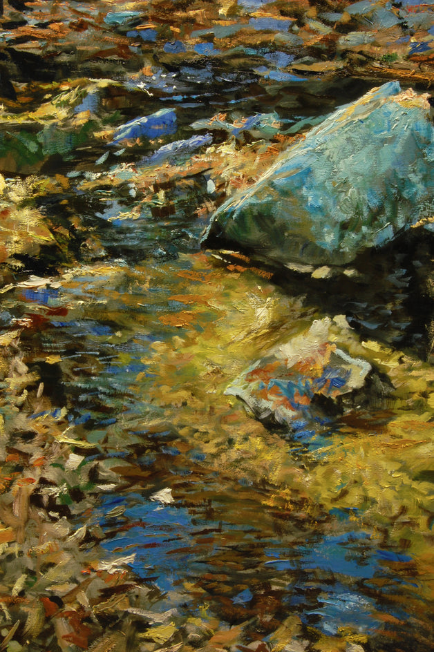 Boulders in the Autumn by Onelio Marrero |  Closeup View of Artwork 