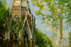 Original art for sale at UGallery.com | Buxton Memorial Fountain by Onelio Marrero | $1,150 | oil painting | 18' h x 24' w | thumbnail 4