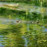 Original art for sale at UGallery.com | Canada Geese by Onelio Marrero | $900 | oil painting | 14' h x 14' w | thumbnail 1