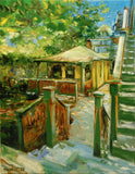 Original art for sale at UGallery.com | Cape May Bungalow by Onelio Marrero | $600 | oil painting | 14' h x 11' w | thumbnail 1
