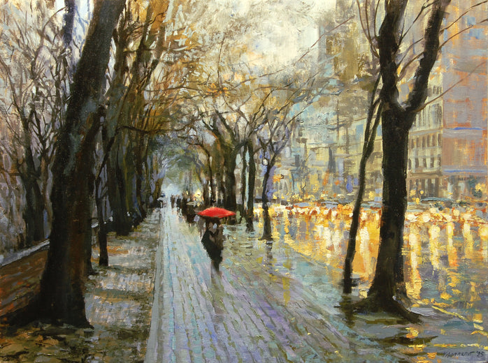 Central Park East Rain by Onelio Marrero |  Artwork Main Image 