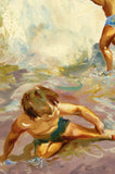 Original art for sale at UGallery.com | Children in the Rollers by Onelio Marrero | $600 | oil painting | 14' h x 11' w | thumbnail 4