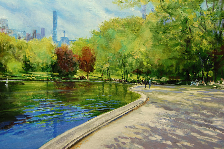 Conservatory Pond by Onelio Marrero |   Closeup View of Artwork 