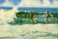 Original art for sale at UGallery.com | Crashing Surf by Onelio Marrero | $725 | oil painting | 12' h x 16' w | thumbnail 4