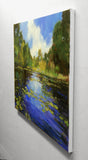 Original art for sale at UGallery.com | Emergent Reeds by Onelio Marrero | $1,025 | oil painting | 15' h x 20' w | thumbnail 2