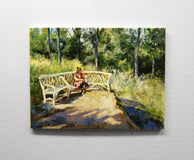 Original art for sale at UGallery.com | End of the Path by Onelio Marrero | $725 | oil painting | 12' h x 16' w | thumbnail 3