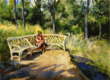 Original art for sale at UGallery.com | End of the Path by Onelio Marrero | $725 | oil painting | 12' h x 16' w | thumbnail 1
