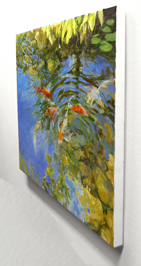 Ephemeral Koi by Onelio Marrero |  Side View of Artwork 